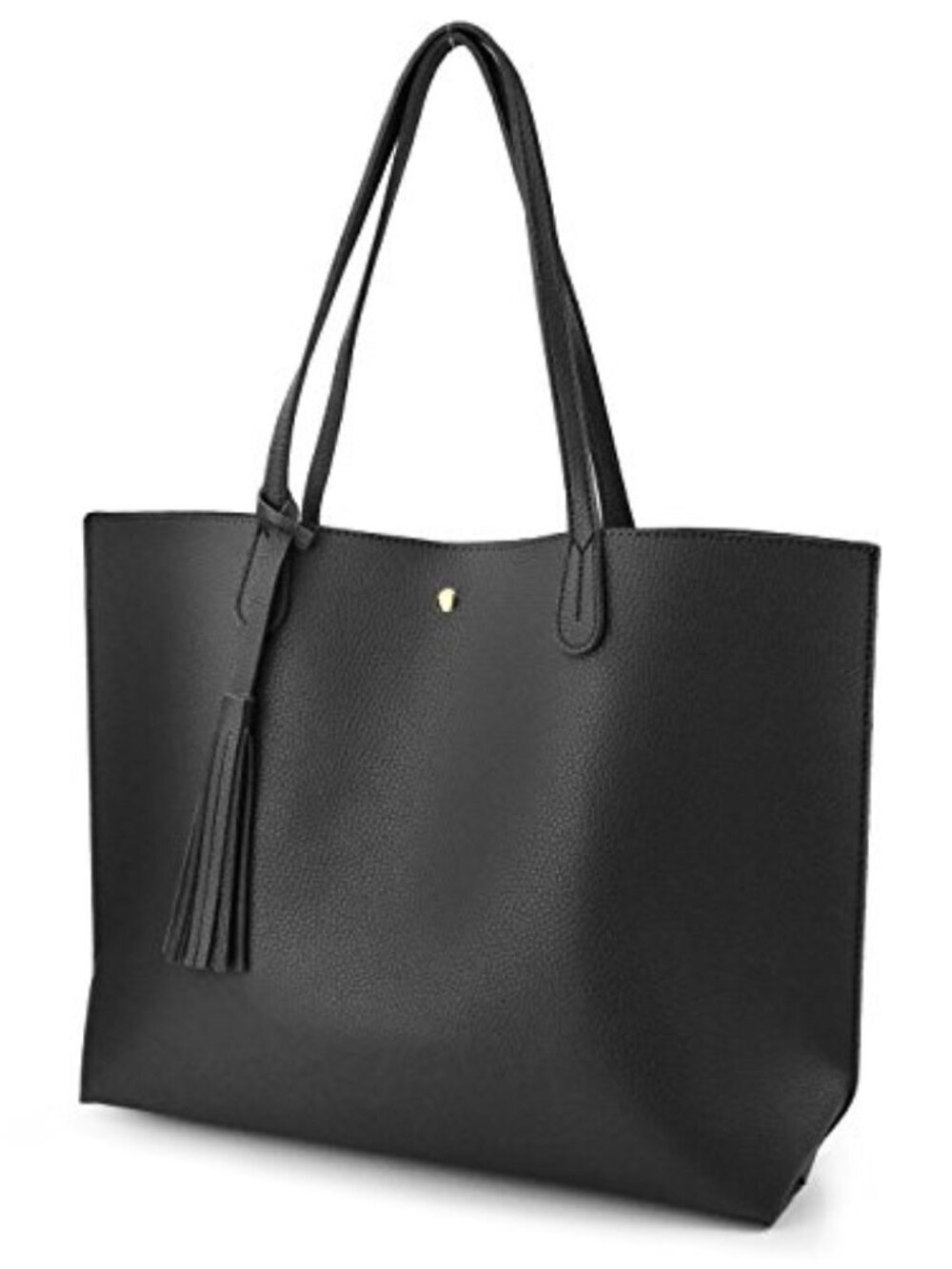 🆕 Minimalist Clean Cut Pebbled Faux Leather Tote Womens Shoulder Handbag